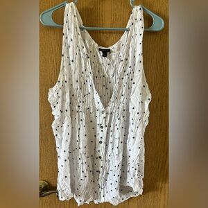 Torrid 3 white with blue star button up tank